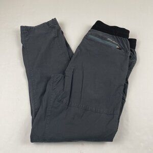 Eddie Bauer Travex Pull On Pants Men’s S Gray Jogger Elastic Waist Ankle Cinch